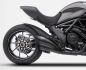 Preview: ZARD Slip-on 2-1 Edelstahl schwarz für Ducati Diavel
