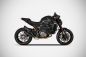 Preview: ZARD Slip on 2-2 Edelstahl schwarz für Ducati Monster 937