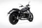 Preview: ZARD Slip-on 2-2 round black stainless steel for Moto Guzzi California 1400
