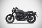 Preview: ZARD Zuma Slip-on 2-2 Edelstahl schwarz für Moto Guzzi V7 III