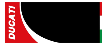 Ducati Motorradteppich "Tricolore", schwarz/rot, 190 x 80 cm