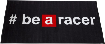 Aprilia Motorradteppich "# be a racer", schwarz, 200 x 100 cm