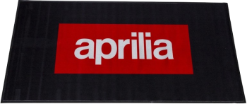 Aprilia Motorradteppich "Aprilia Logo", schwarz, 200 x 100 cm