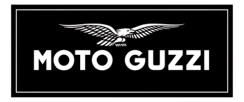 Moto Guzzi Motorradteppich "Moto Guzzi Logo", schwarz/weiß, 190 x 80 cm