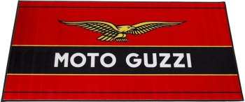Moto Guzzi Motorradteppich "Logo mit Adler", rot/gold/schwarz, 200 x 100 cm