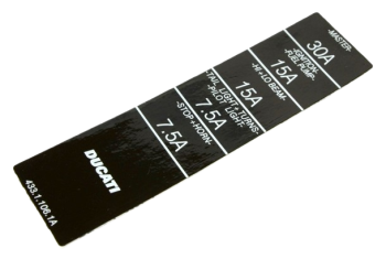 Ducati Aufkleber Sicherungskastendeckel - 400, 600, 750, 900 SS