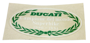 Ducati Aufkleber ´World Champion´ - 750-900 SS, 851, 888...