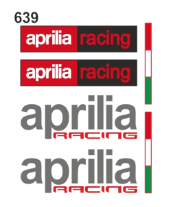 Aprilia Aufklebersatz Racing, 6-teilig, 10x12cm