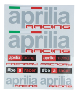 Aprilia Aufklebersatz, 8-teilig, 20x24cm