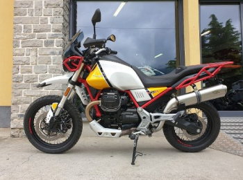 Agostini silencer, oval, matt stainless steel, Euro 4 – Moto Guzzi V85 TT