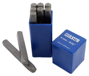 Kit punzoni numerici BGS 4 mm, DIN 1451, in cassetta