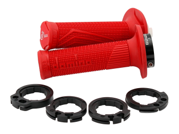Preview: Domino D100 D-Lock Griffe mit Klemmringen – Rot