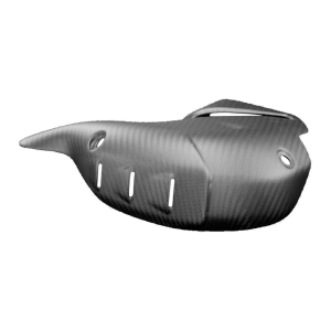 Paracalore scarico (per terminale Akrapovic) F&F Carbon, carbonio/fibra di vetro – Ducati Akrapovic Endtopf) für Ducati Panigale V4R dal 2020