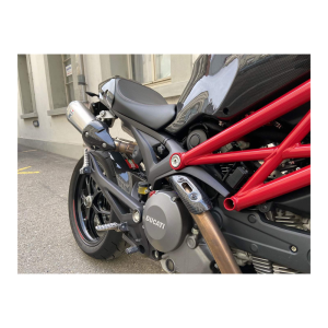 Preview: F&F Carbon Auspuffverkleidung, Carbon/Glasfaser – Ducati Monster 696, Monster 796 u. a.
