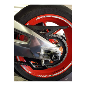 Preview: F&F Carbon Kettenschutz unten, Carbon/Glasfaser – Aprilia RSV 4 2009–2020, Tuono V4R 2015–2020