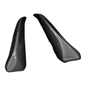 F&F Carbon Kleine Heck-Seitenverkleidung bei nicht Serien-Endtopf, Carbon/Glasfaser – Ducati Hypermotard 796, Hypermotard 1100