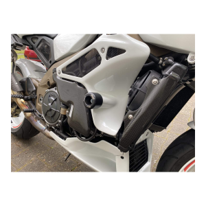 Preview: F&F Carbon Kühlerverkleidung, Carbon/Glasfaser – Aprilia RSV Tuono 2003–2005