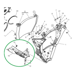 F&F Carbon Kühlerverkleidung (Unteres Teil), Carbon/Glasfaser – Ducati Streetfighter V4 ab 2025