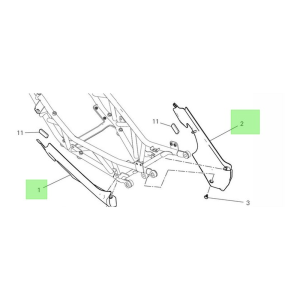 F&F Carbon Rahmenverkleidung, 100 % Carbon – Ducati Multistrada V2 ab 2025