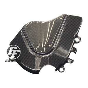 F&F Carbon Ritzelabdeckung mit Kabelhalter, Carbon/Glasfaser – Aprilia RSV 1000R 2004–2009, Tuono 2006–2009