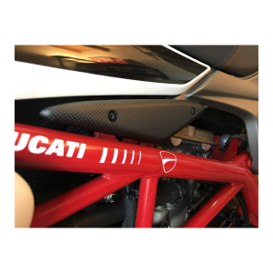 Preview: F&F Carbon Seitenverkleidung unter Tank, Carbon/Glasfaser – Ducati Hyperstrada, Hypermotard 821 2013–2015 939 ab 2016