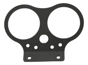 Cruscotto in alluminio per 2 strumenti 80 mm, anodizzato nero