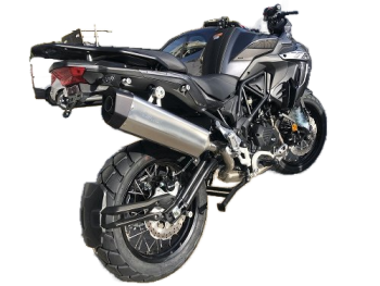 Mistral Schalldämpfer Exagon, Edelstahl matt, Euro 4 und Euro 5 – Benelli TRK 502 X