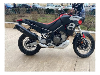 Silenziatore Mistral Exagon, inox nero opaco, Euro 5 – Aprilia Tuareg 660