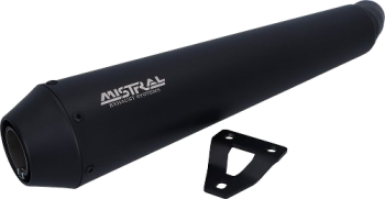 Mistral Schalldämpfer konisch, Edelstahl matt-schwarz, Euro 4 – Benelli Leoncino 500