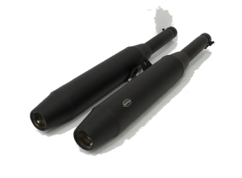 Coppia di silenziatori Mistral Classic, a sigaro, inox nero opaco, omologati – Moto Guzzi T3, G5