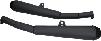 Coppia di silenziatori Mistral, conici, inox nero opaco, omologati – Moto Guzzi Le Mans I/II, 1000 SP