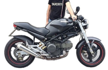 Mistral Schalldämpfer-Satz, konisch kurz, Edelstahl matt, mit EG-ABE – Ducati Monster