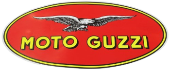 Adesivo ovale Moto Guzzi 11 x 23 cm
