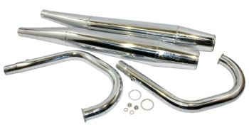 Impianto di scarico Moto Guzzi con collettori, cromato – California 1100 Jackal