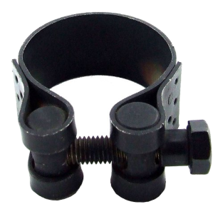 Fascetta scarico Moto Guzzi nera, 44–49 mm – Le Mans 1, 2
