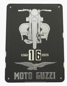 Calendario perpetuo Moto Guzzi «Falcone», metallo, 27 x 37 cm