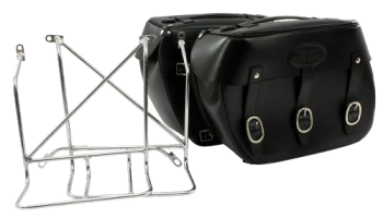 Moto Guzzi Koffersatz Leder mit Halter – Nevada