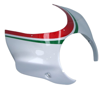 Moto Guzzi Kopfverkleidung, silber-rot – V11 Coppa Italia und Ballabio