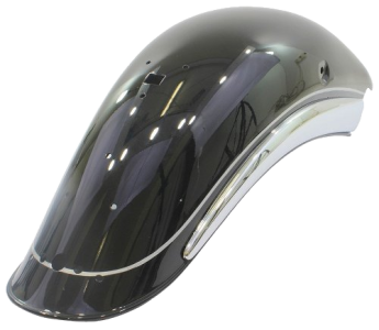 Moto Guzzi Schutzblech hinten mit Chromleisten, schwarz – California 1100 Special