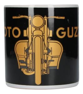 Tazza Moto Guzzi nera, 400 ml, 8,5 x 12 cm