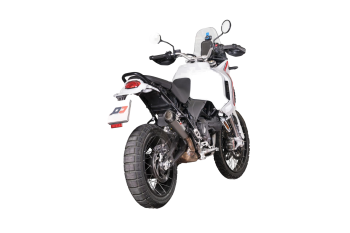 Preview: QD-EXHAUST Ducati DesertX (Euro 5) – Slip-on Tri-Cone Titanium Carbon – fitted to the motorcycle