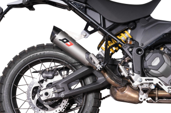 Preview: QD-EXHAUST Ducati DesertX (Euro 5) – Slip-on Tri-Cone Titanium Carbon – detail view
