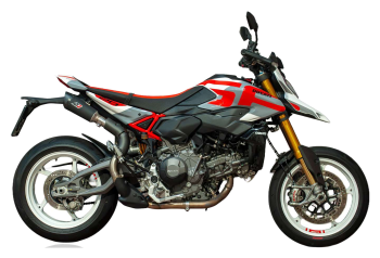Terminale slip-on Twin Gunshot Dark Matter QD-EXHAUST – Ducati Hypermotard V2 (dal 2026)