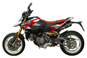 Terminale slip-on Twin Gunshot Dark Matter QD-EXHAUST – Ducati Hypermotard V2 (dal 2026)