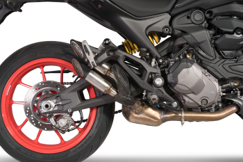 Preview: QD-EXHAUST Ducati Monster 937 (Euro 5) – Slip-on Power Gun Stainless – detail view