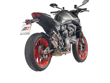 Preview: QD-EXHAUST Ducati Monster 937 (Euro 5) – Slip-on Twin Gunshot Titanium – fitted to the motorcycle