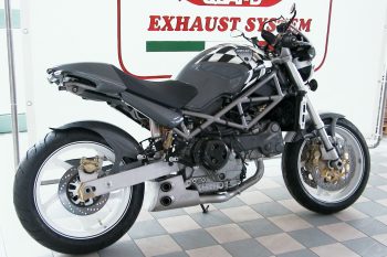 QD-EXHAUST Ducati Monster S4 – Ex-Box Exhaust System Stainless – fitted to the motorcycle