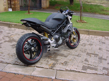 QD-EXHAUST Ducati Monster S4R (2004–2006) – Ex-Box Exhaust System Stainless – fitted to the motorcycle