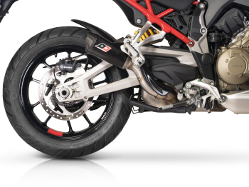 Preview: QD-EXHAUST Ducati Multistrada V4 (2022–2024) – Slip-on Gunshot Dark Matter – Detailansicht