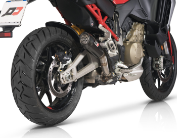 Preview: QD-EXHAUST Ducati Multistrada V4 (2022–2024) – Slip-on Gunshot Dark Matter – Detailansicht
